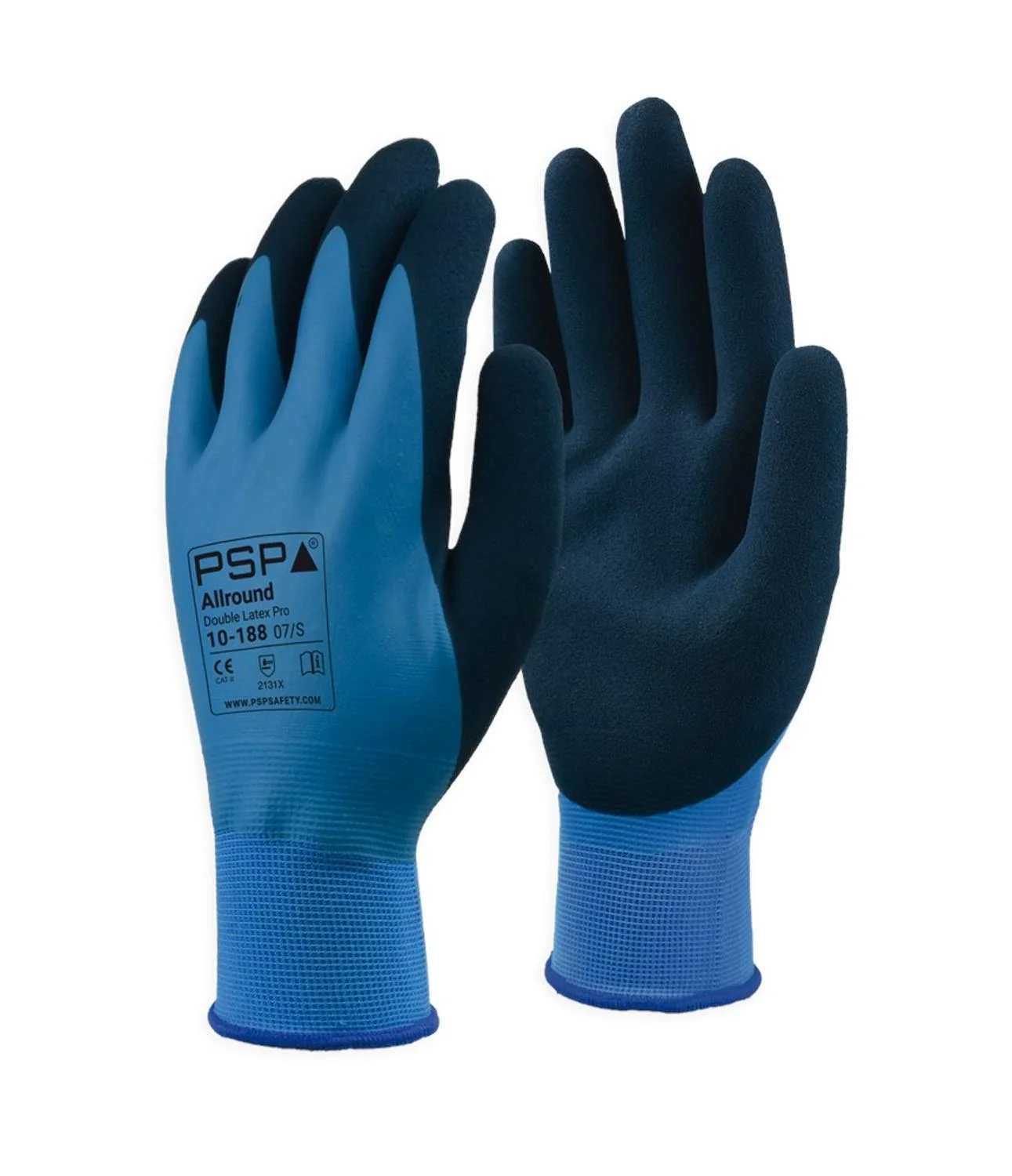 PSP 10-188 Allround Latex Werkhandschoen Blauw/Zwart