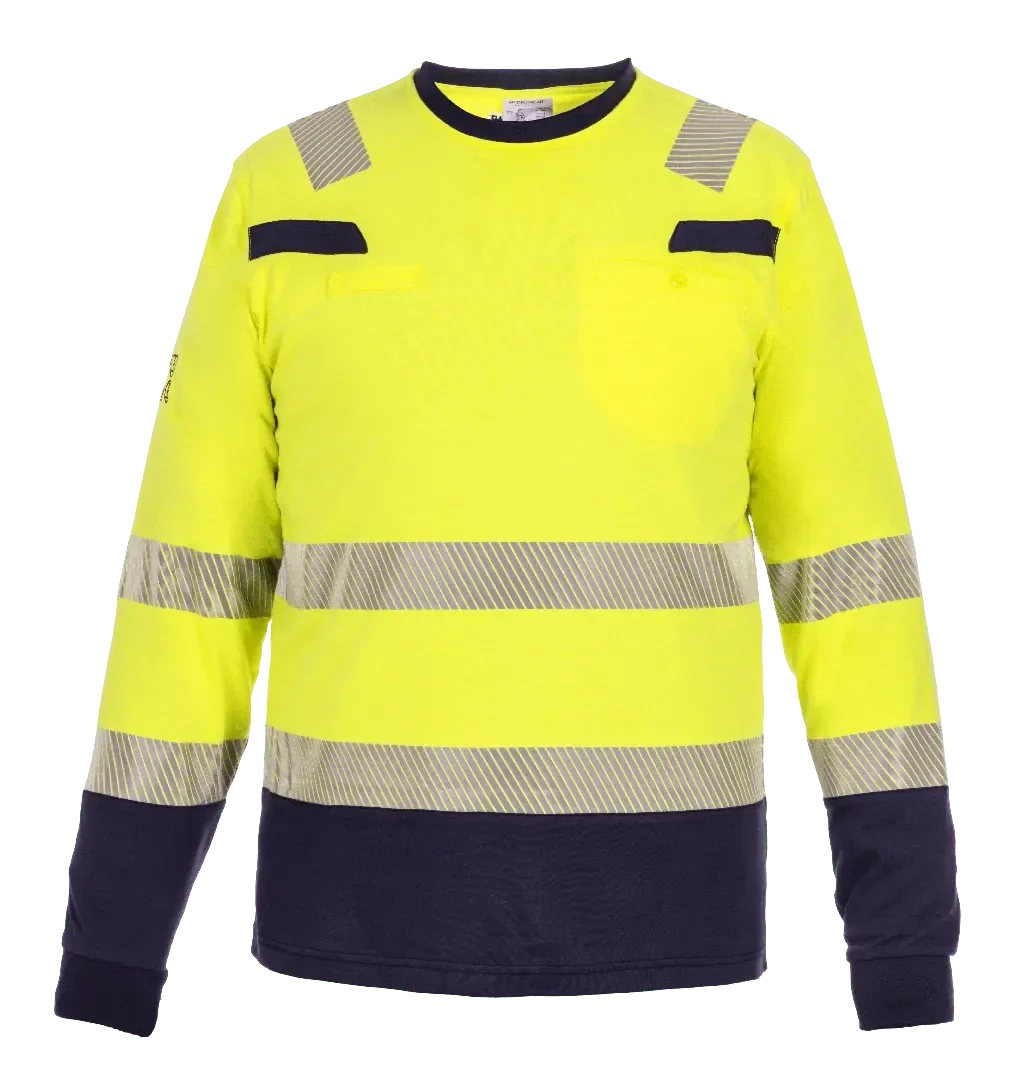 Hydrowear FR/AST longsleeve Murcia Fluor Geel - Marine