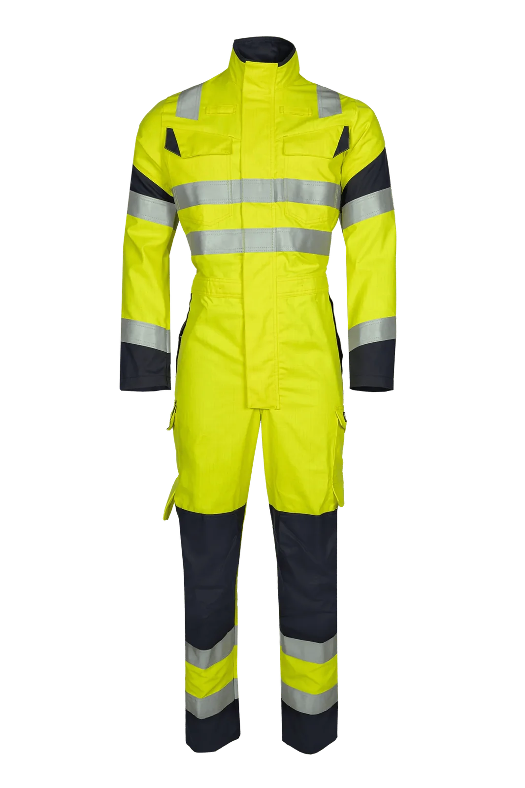Sioen Metis ECO overall, ARC bescherming, high-vis Fluogeel/Marineblauw