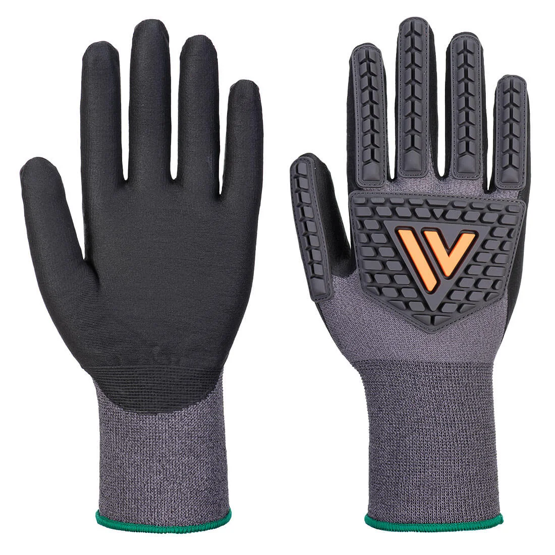 PORTWEST A715 Grip 15 Nitril Impact Handschoen Zwart