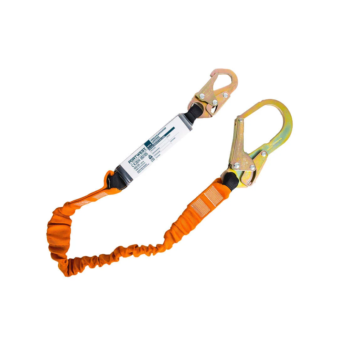 PORTWEST FP74 Enkele 140kg vallijn met schokdemper Zwart/Oranje