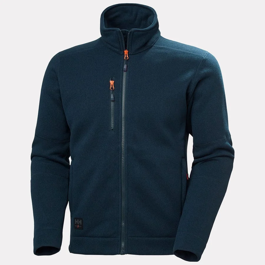 Kensington gebreid fleecejack 72250 Marineblauw