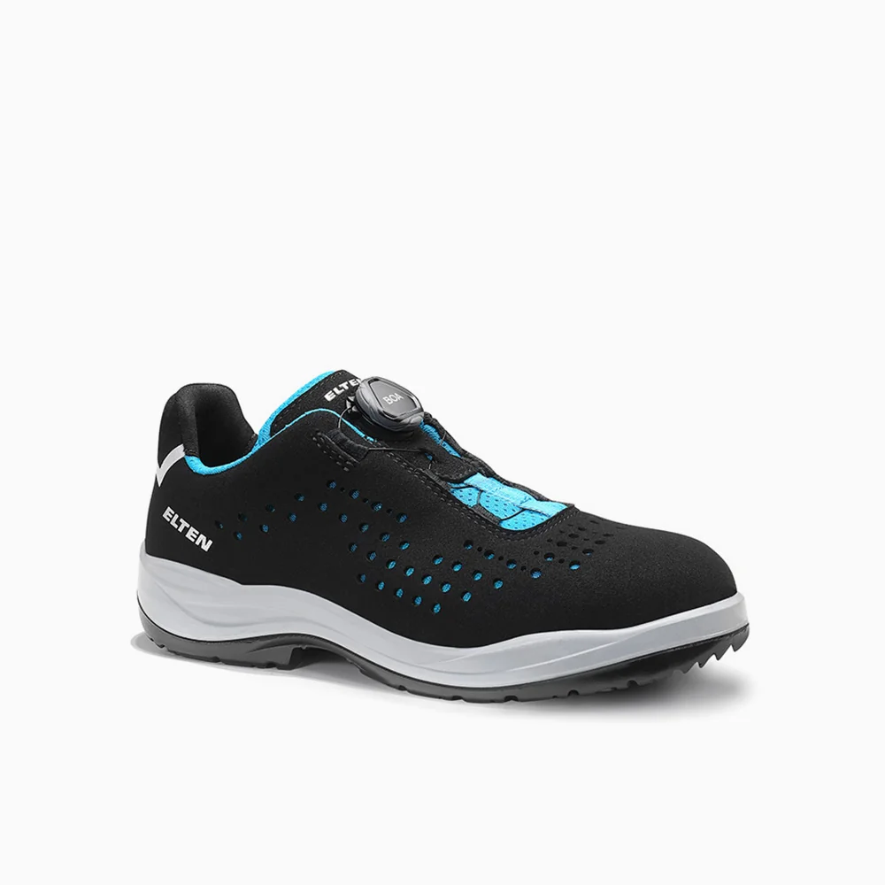 ELTEN veiligheidsschoen laag voor dames IMPULSE Lady BOA® aqua Low ESD Zwart/Turquoise