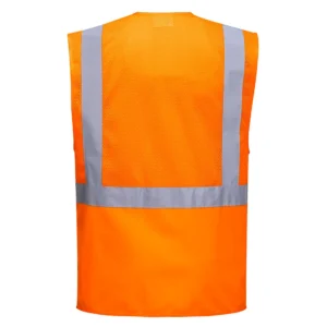 C496 Madrid Hi-Vis Half Mesh Executive Vest aanzicht 2