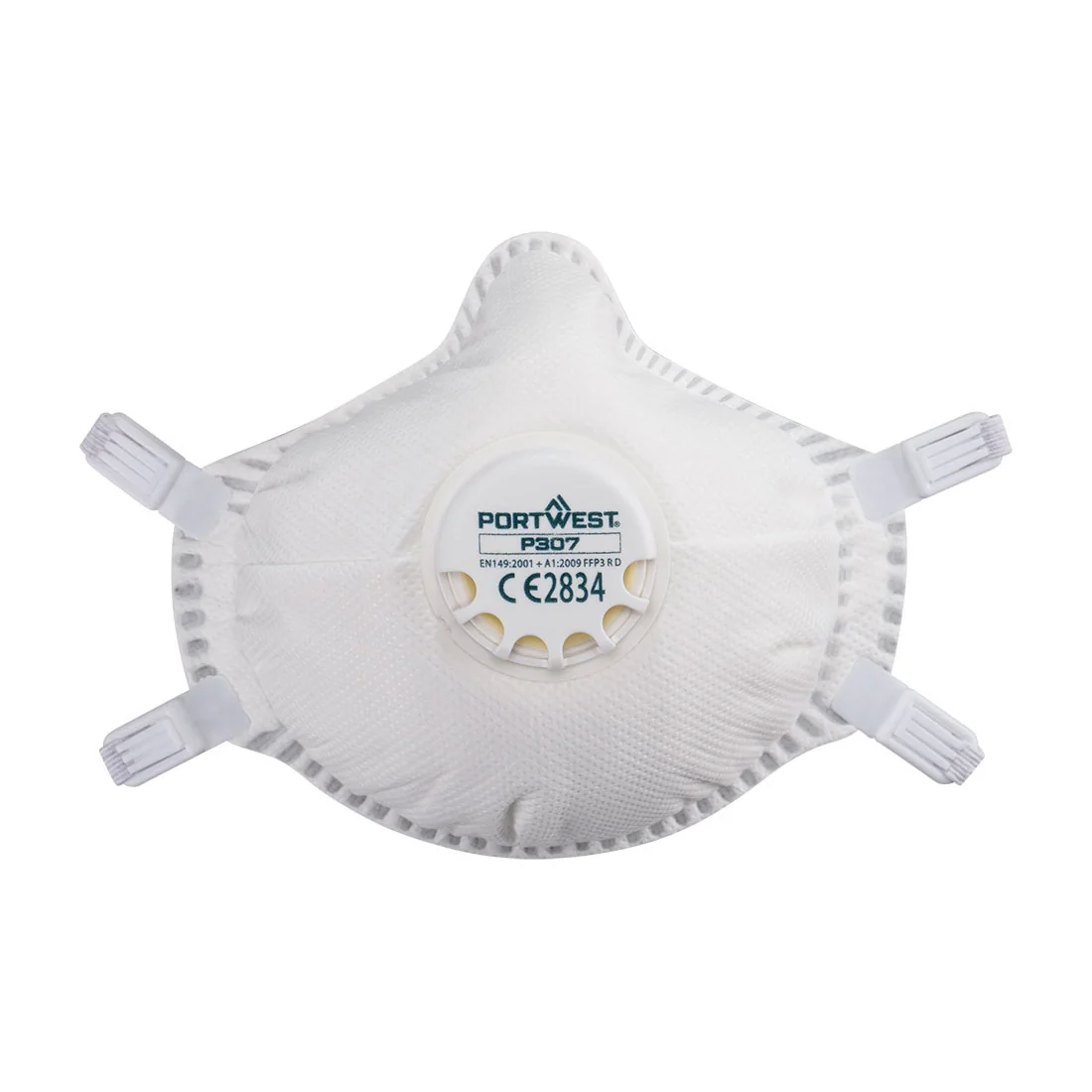 PORTWEST P307 FFP3 Ultimate herbruikbaar masker met ventiel (Pk5) Wit