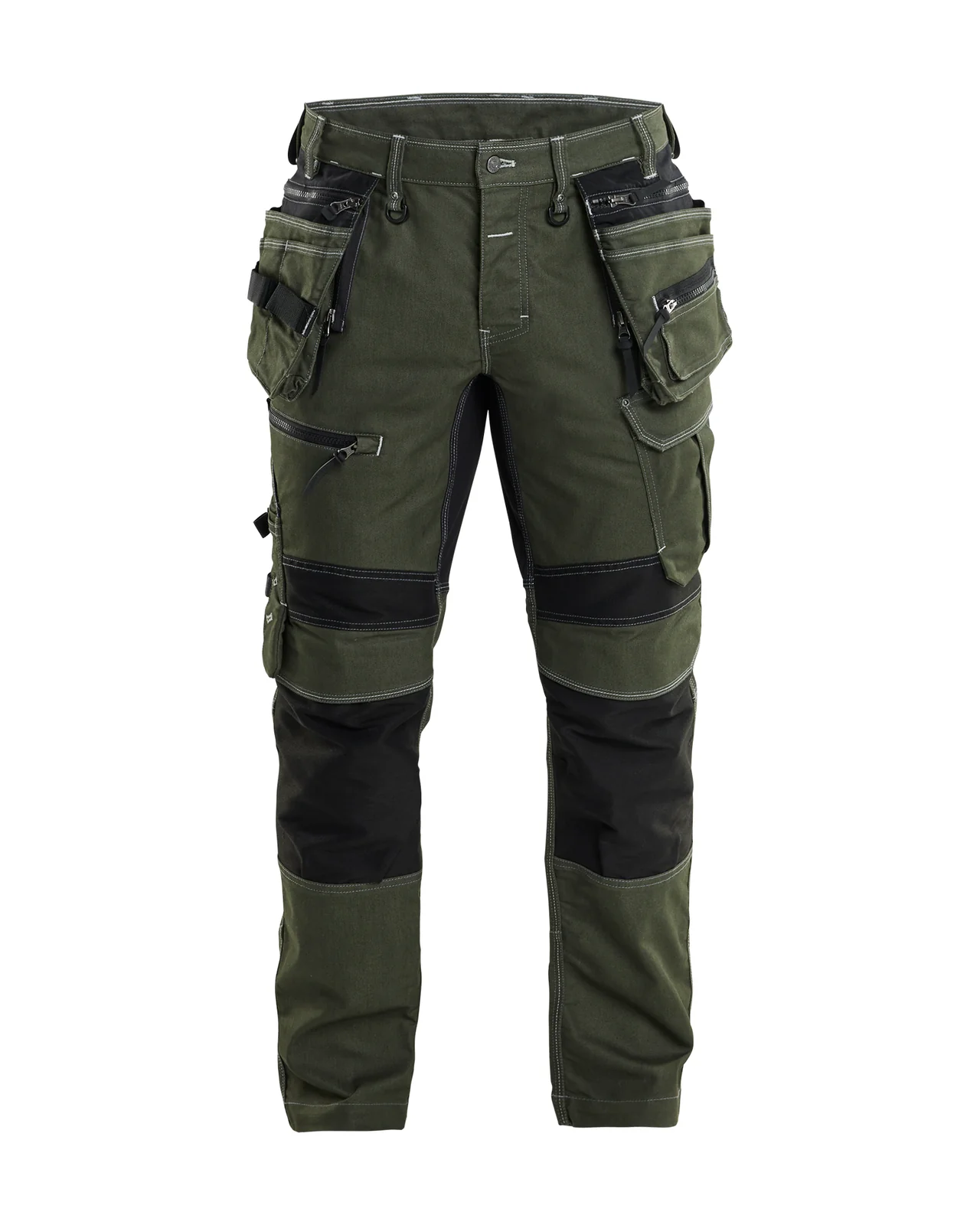 BLAKLADER 19901141 Werkbroek denim stretch X1900 Donker herfstgroen / Zwart