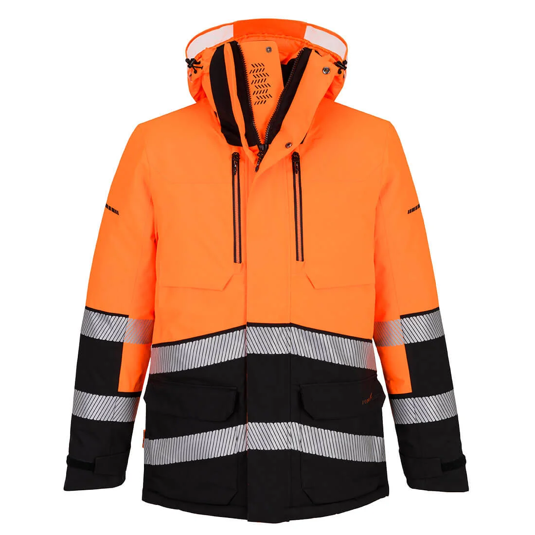 PORTWEST EV401 EV4 Hi-Vis Expedition Parka Oranje/zwart