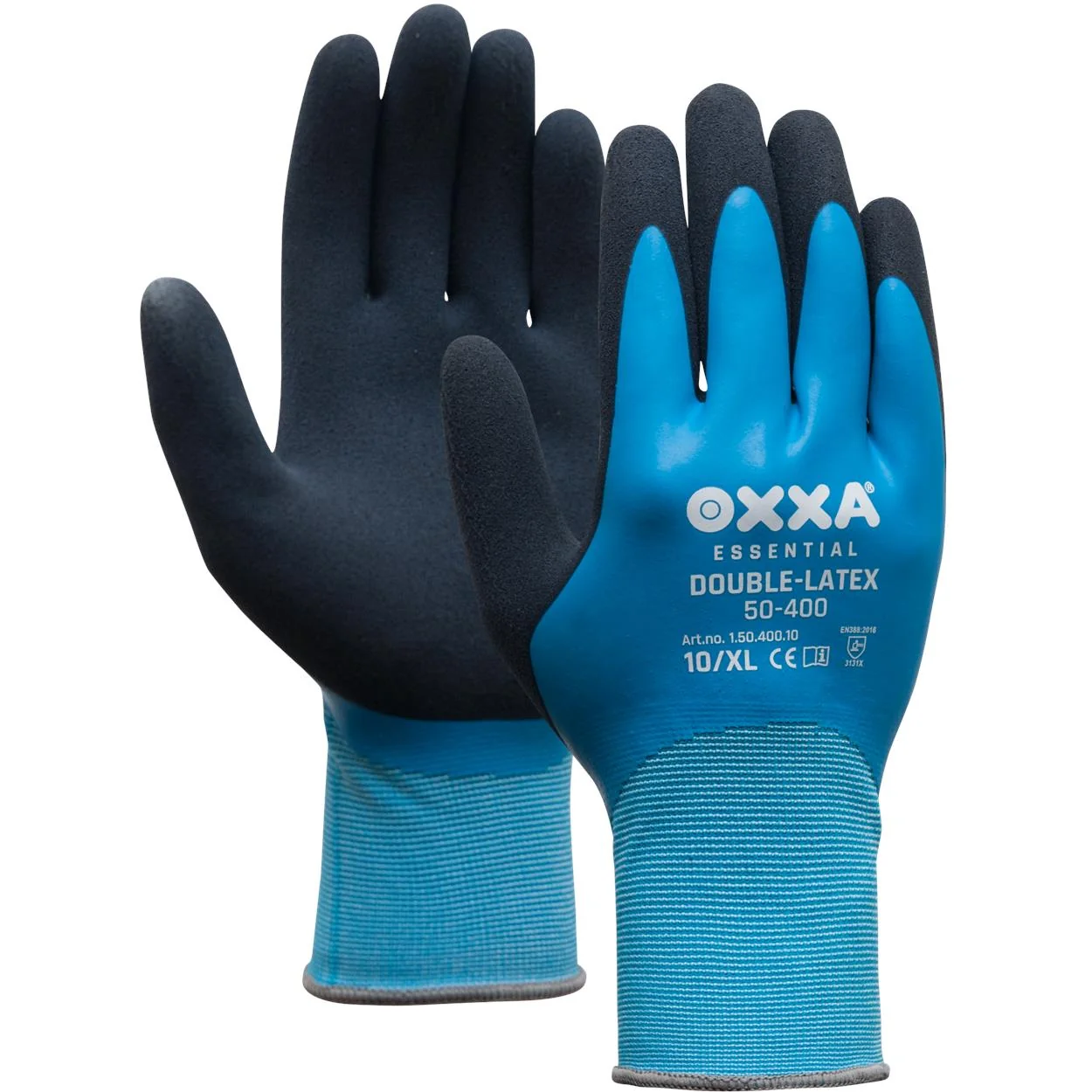 OXXA Double-Latex 50-400 handschoen Zwart / Blauw