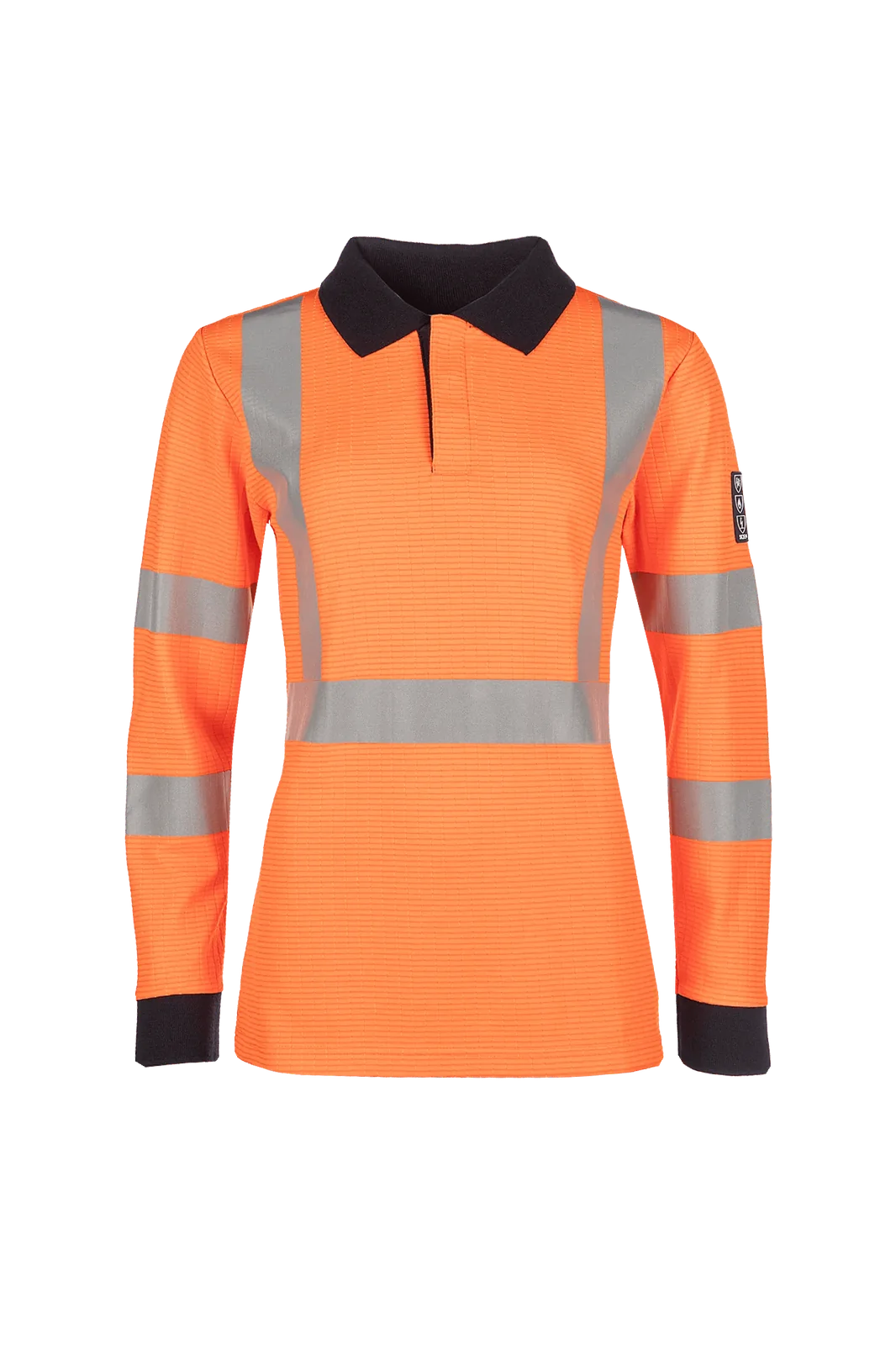 Sioen Amelia Dames high-vis poloshirt, lange mouwen, ARC bescherming Fluo-oranje