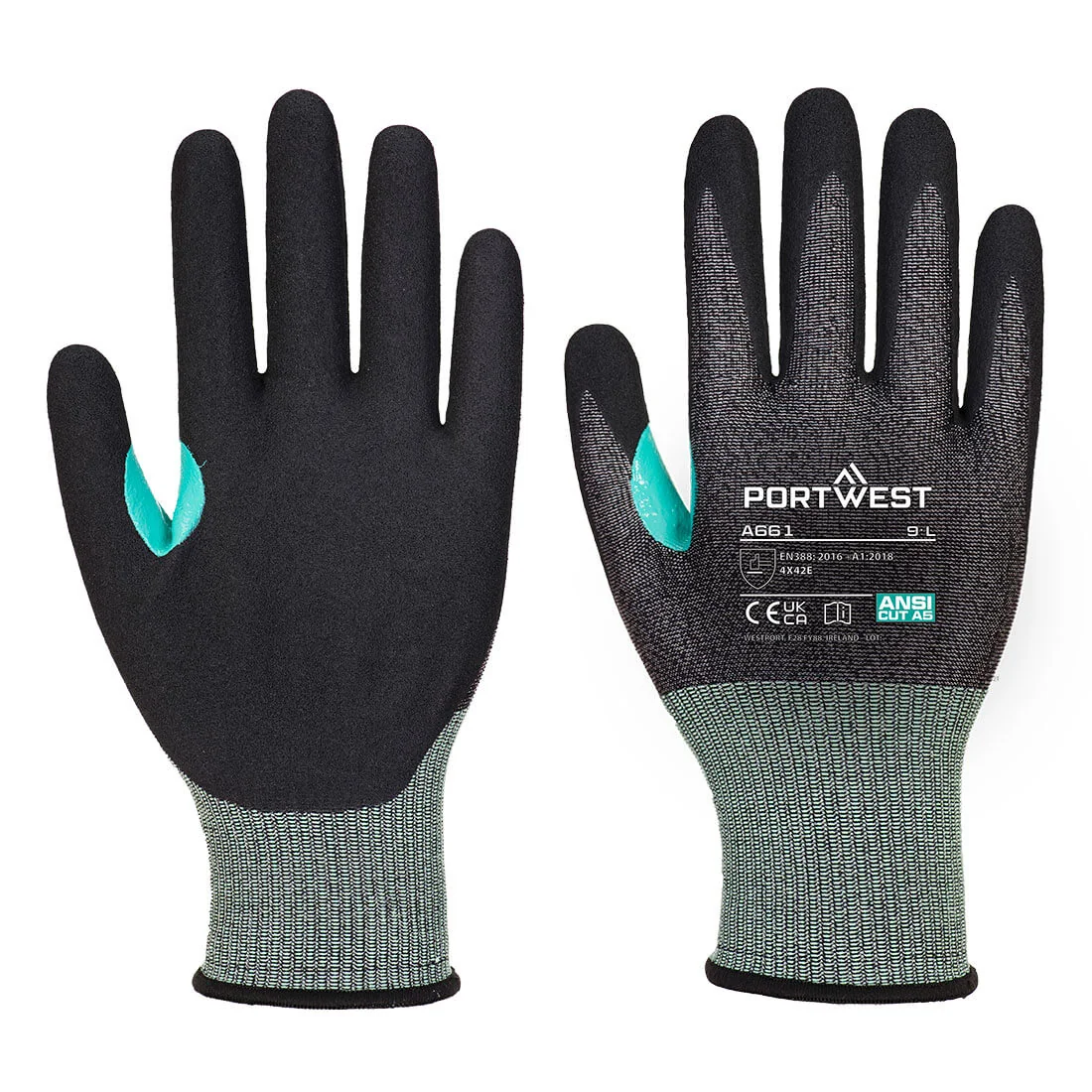 PORTWEST A661 CS Cut E18 Nitril Zwart