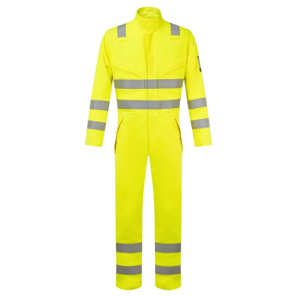 PORTWEST FR528 Modaflame Hi-Vis Multi-Norm FR Overall Geel