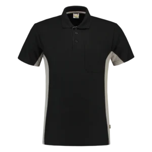 202002 Poloshirt Bicolor Borstzak aanzicht 2