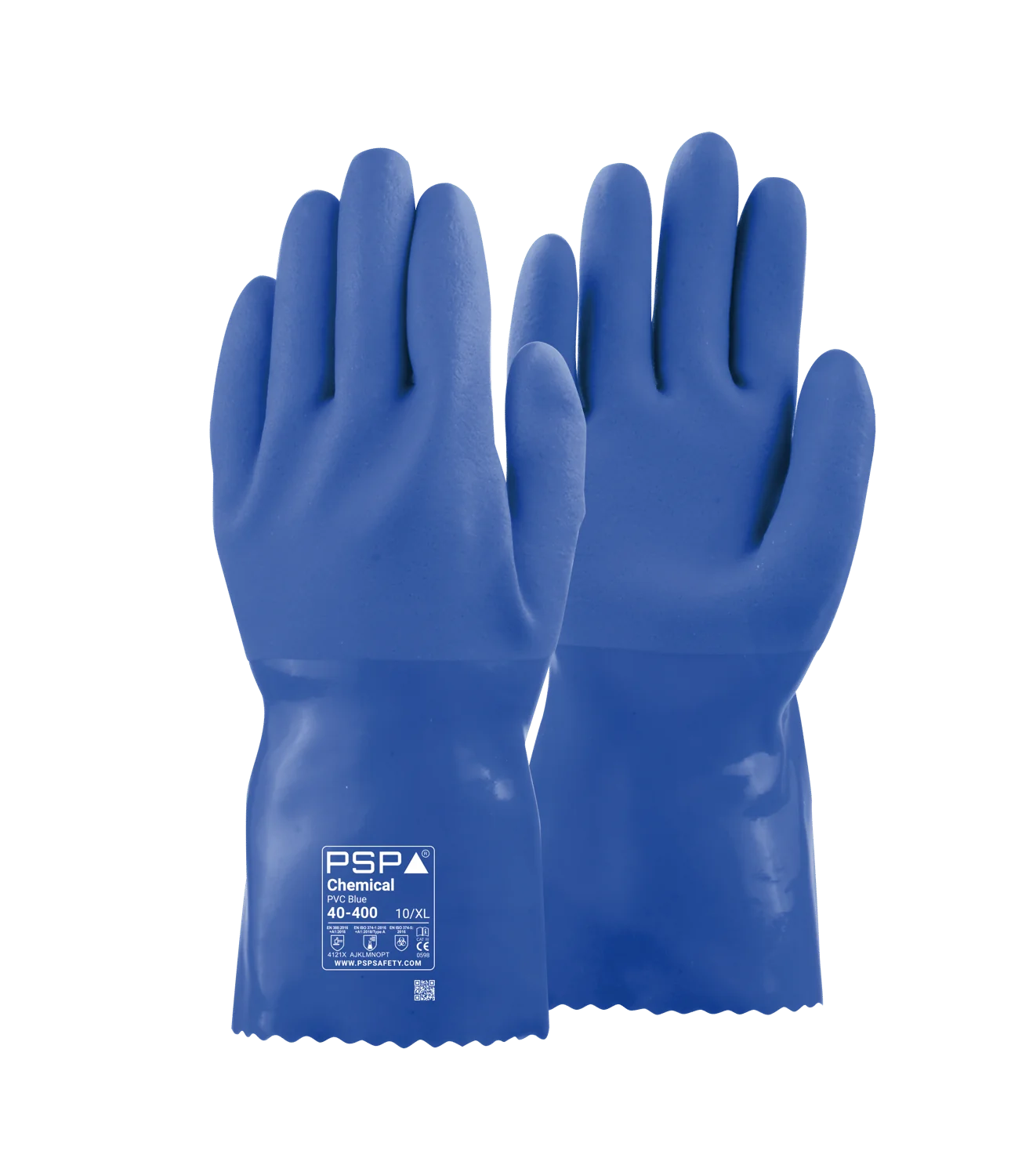 PSP 40-400 Chemical PVC Blue Werkhandschoen Blauw