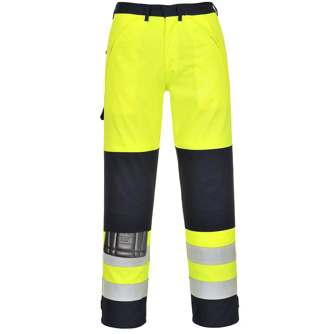 PORTWEST FR62 Hi-Vis Multi-Norm Broek Geel/marine