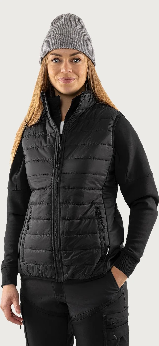 Gewatteerde bodywarmer dames 1516 SCQ Zwart