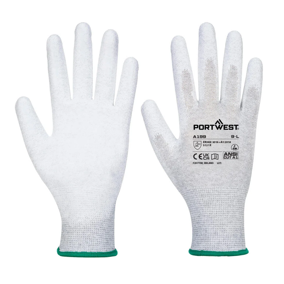 PORTWEST A199 Antistatische PU-Palmhandschoen Grijs
