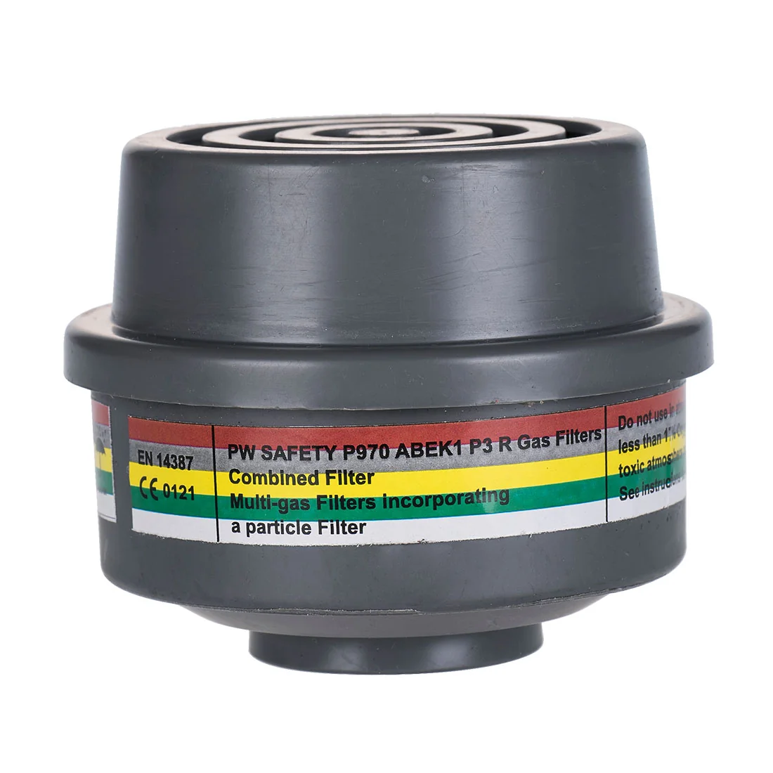 PORTWEST P970 ABEK1P3 Combinatie Filter met speciale draadbevestiging Grijs
