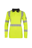 Augustine Dames high-vis poloshirt, lange mouwen, ARC bescherming aanzicht 1