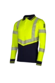 Ardva High-vis poloshirt, lange mouwen, ARC bescherming aanzicht 2