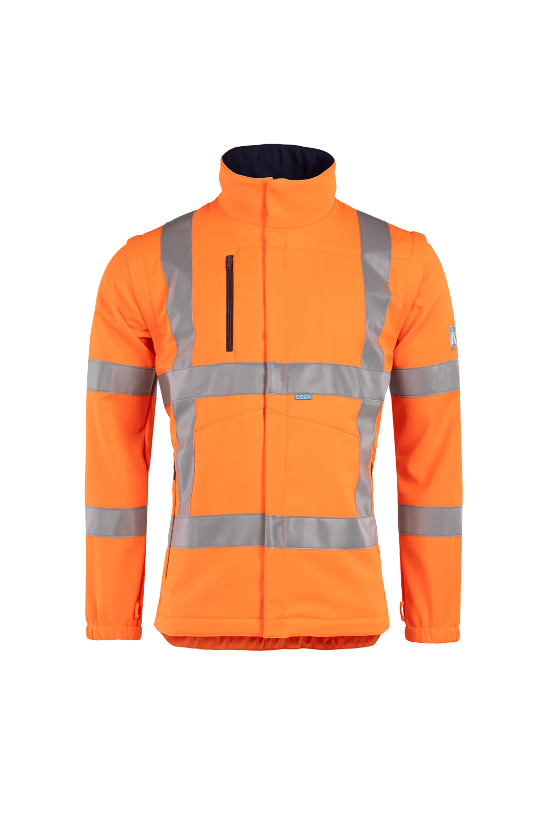 Sioen Alphen Signalisatiesoftshell met uitritsbare mouwen Fluo-oranje