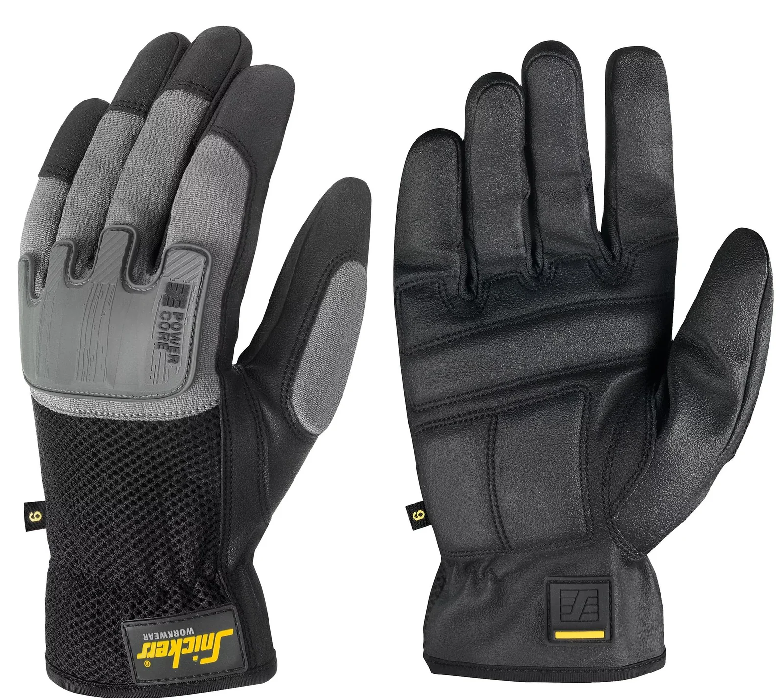 Snickers Workwear 9585 Zwart/Rotsgrijs aanzicht 1