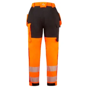FR427 PW3 Vlamvertragende Modaflame Hi-Vis winterbroek met holsterzakken aanzicht 2
