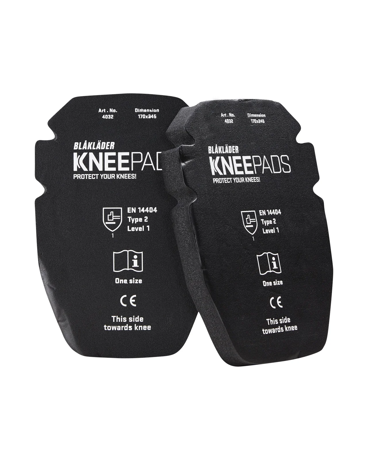 Blåkläder 40321207 Kniestukken gel 25 mm Zwart