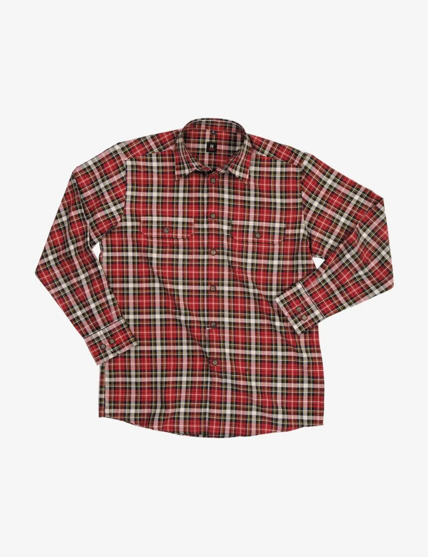 FHB ERHARD 90700 overhemd Rood-zwart