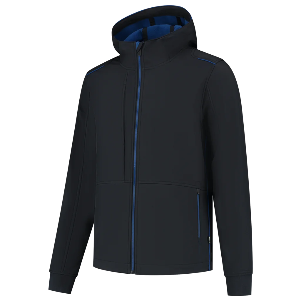 Tricorp 402705 Softshell Capuchon Accent Marineblauw / Koningsblauw