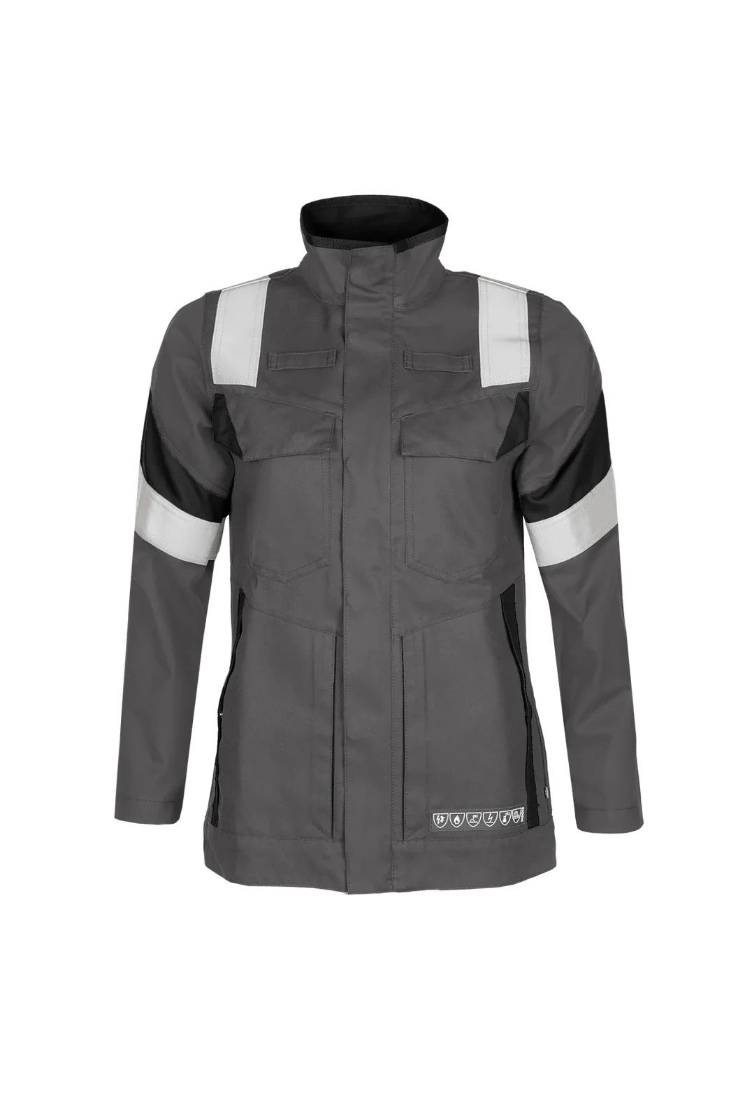 Sioen Bennu Women ECO dames werkjas, ARC bescherming Antracietgrijs/Zwart