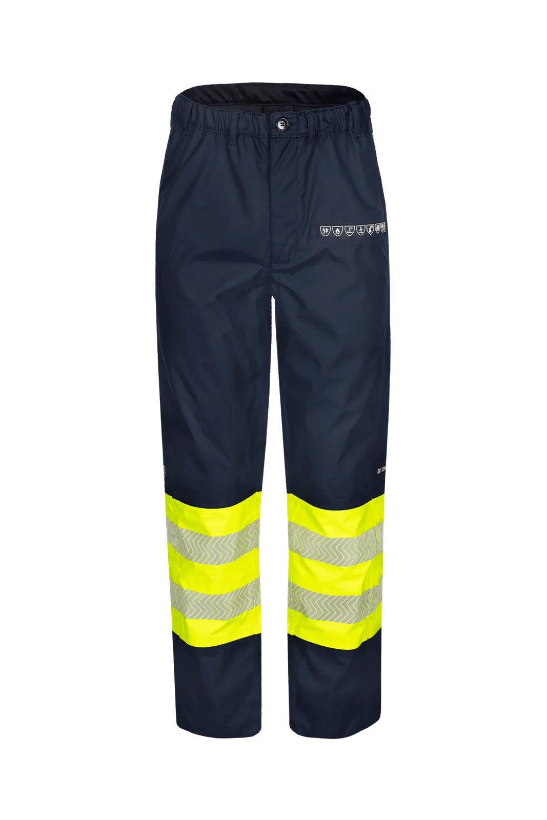 Sioen Alvin Regenbroek, ARC bescherming, high-vis Fluogeel/Marineblauw