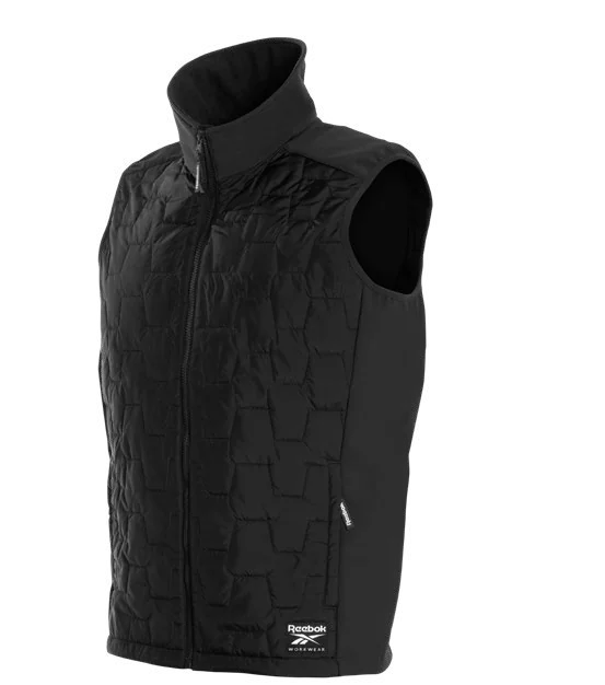 Reebok Workwear gevoerde bodywarmer Zwart