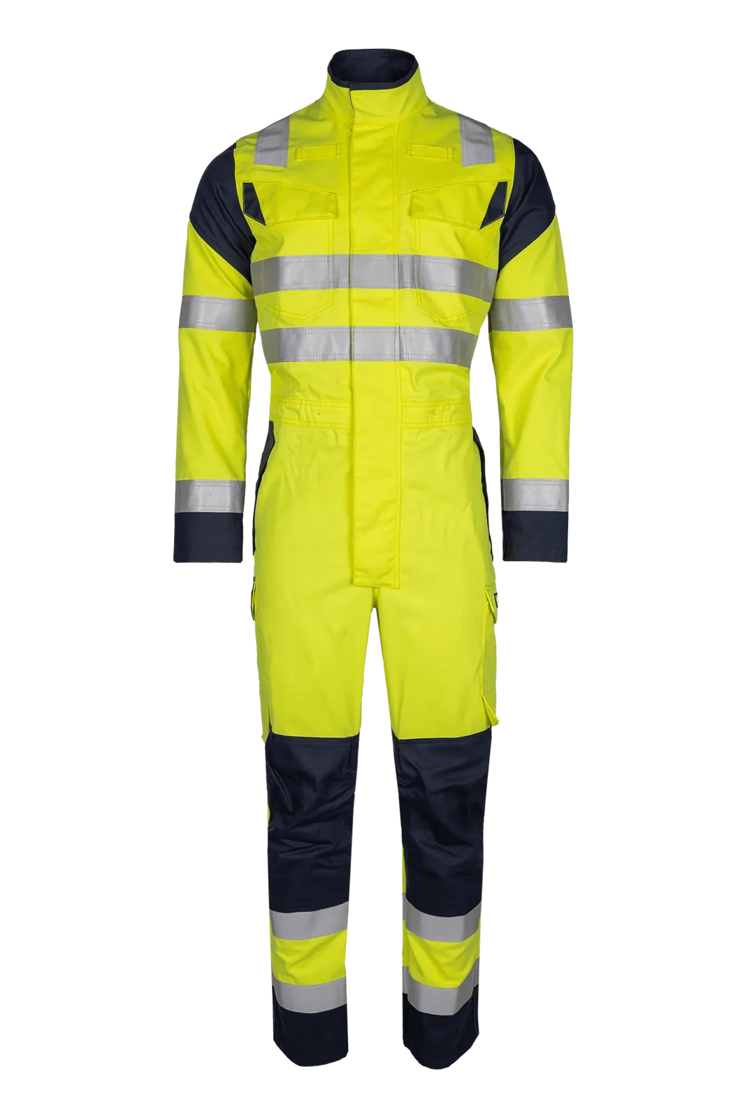 Sioen Lempo Overall, ARC bescherming, high-vis Fluogeel/Marineblauw