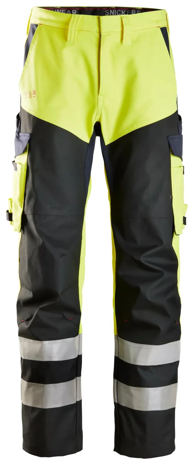 Snickers Workwear 6365 Geel/Marineblauw aanzicht 1