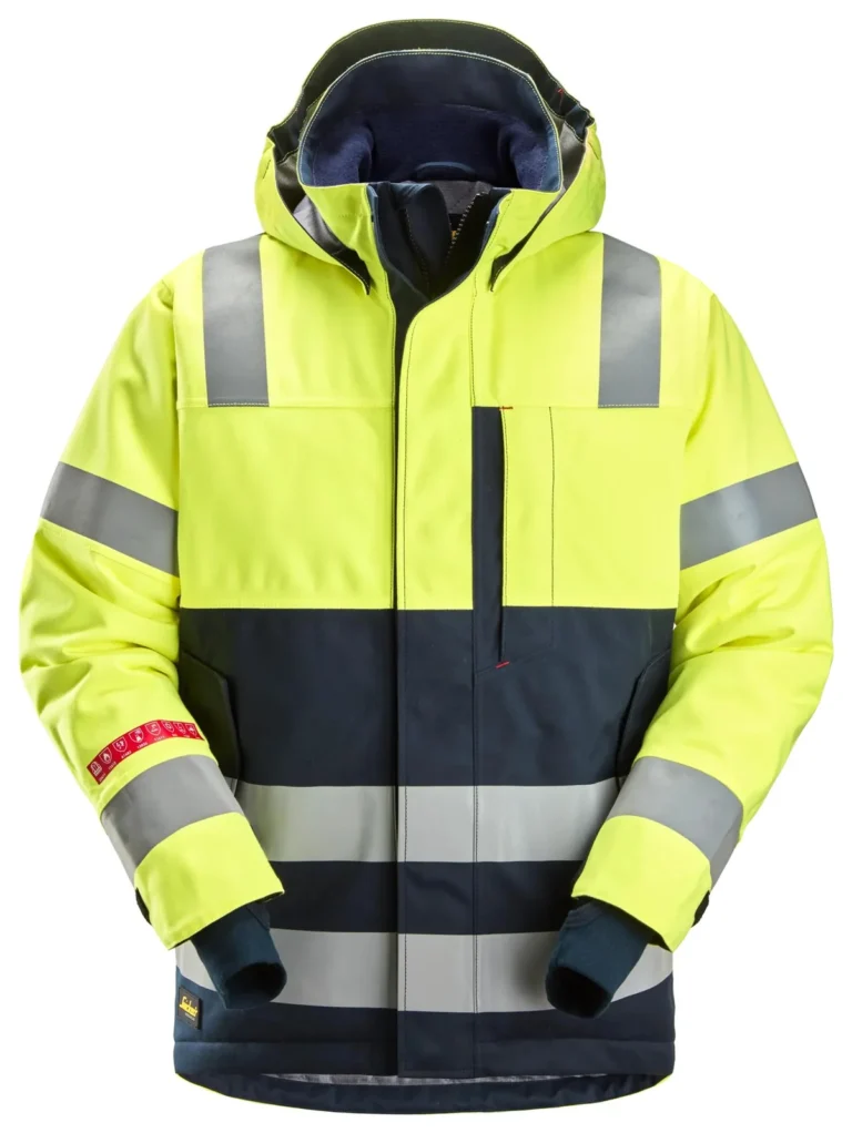 Snickers Workwear 1162 Geel/Marineblauw aanzicht 1