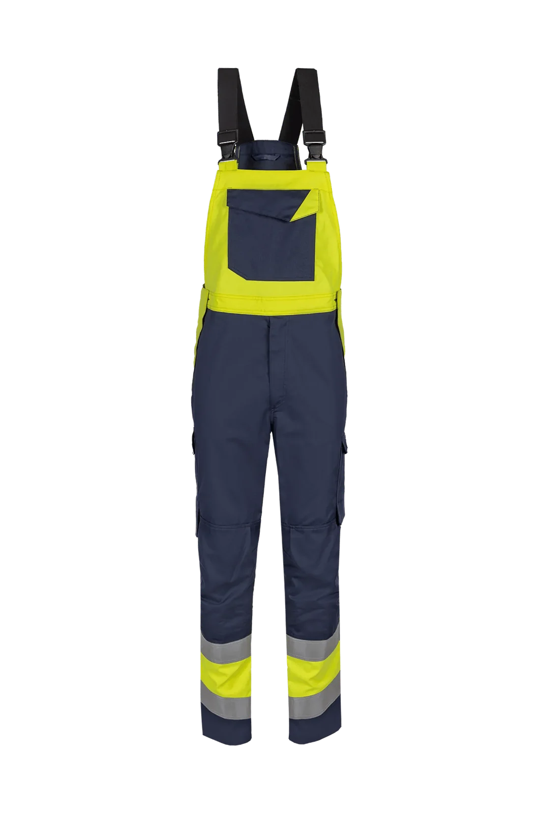 Sioen B-Navi ECO bavet broek, ARC bescherming, high-vis Marineblauw/Fluogeel