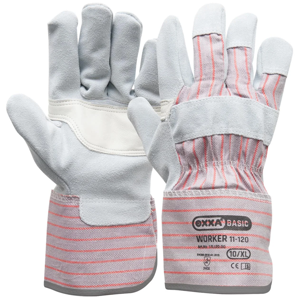 OXXA Worker 11-120 handschoen Grijs / Rood / Zwart