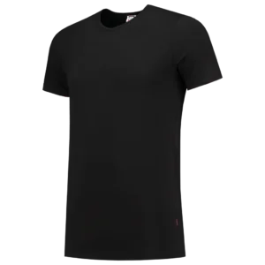 101012 T-shirt Elastaan Fitted V Hals aanzicht 1