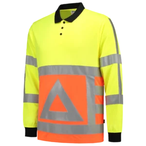 203002 Poloshirt Verkeersregelaar Lange Mouw aanzicht 1