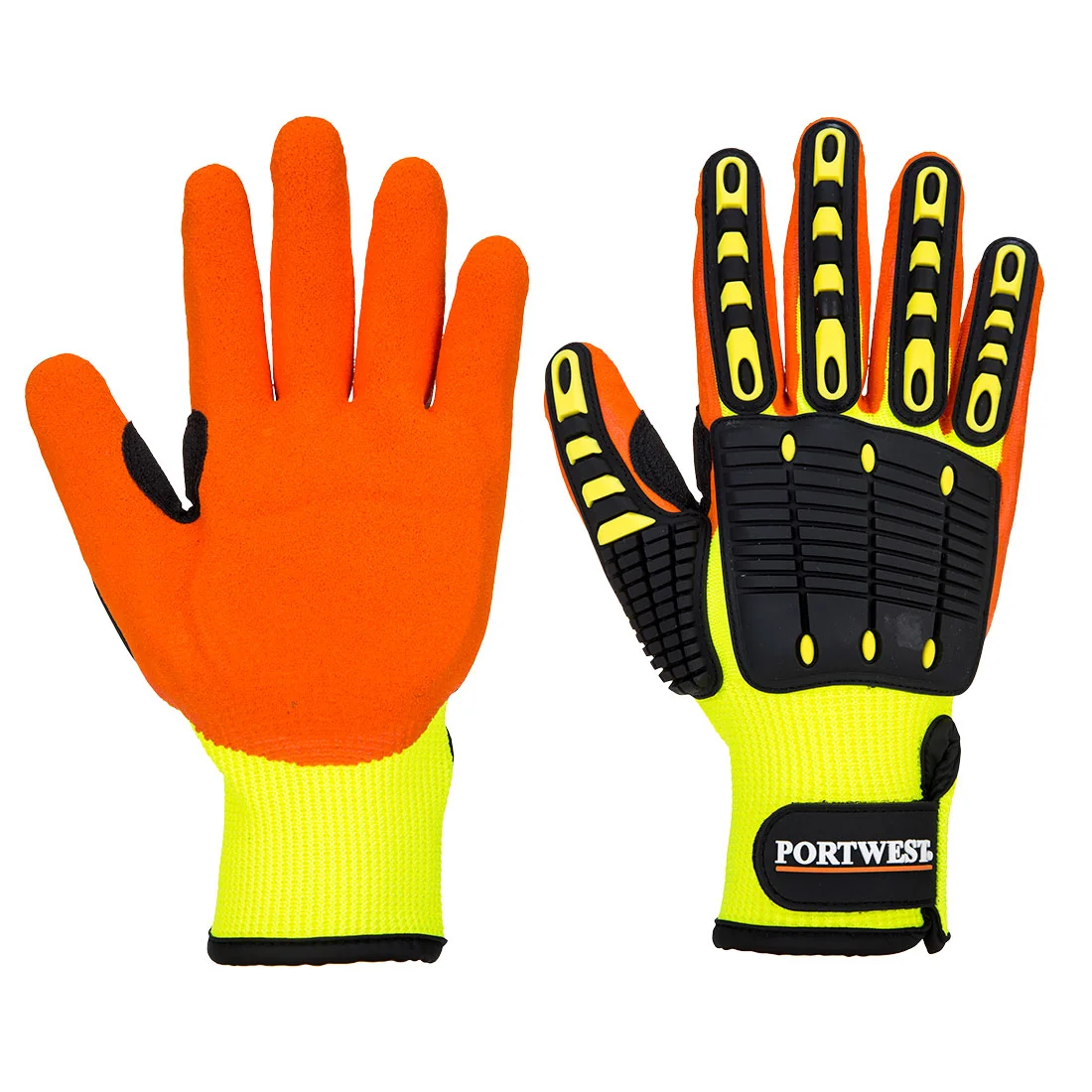 PORTWEST A721 Impact 13 Nitrile Reinforced Palm Glove Geel
