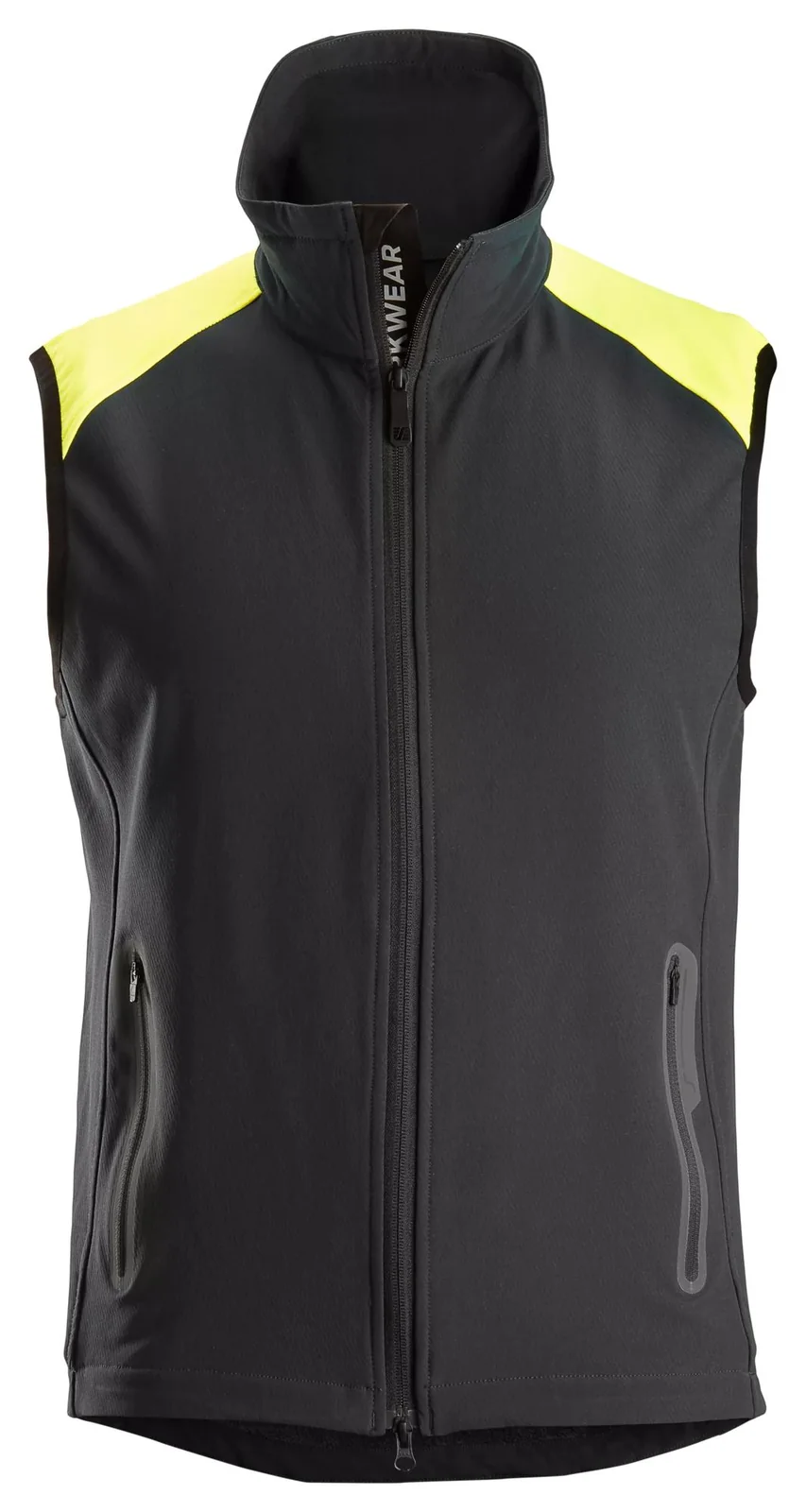 8029 Neon Vest zonder Mouwen Zwart/Neongeel