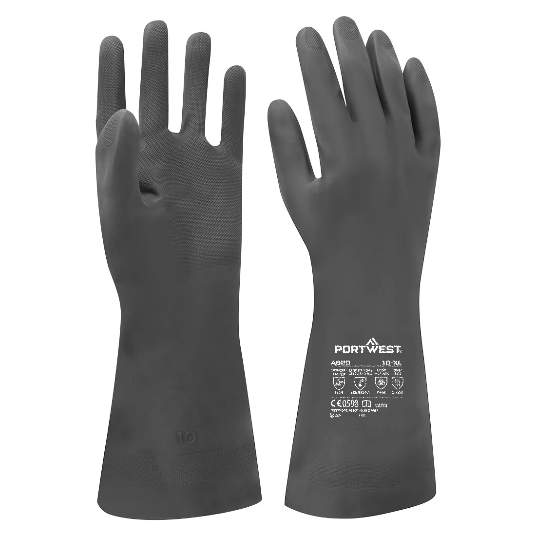 PORTWEST A820 Neopreen chemische handschoen Zwart