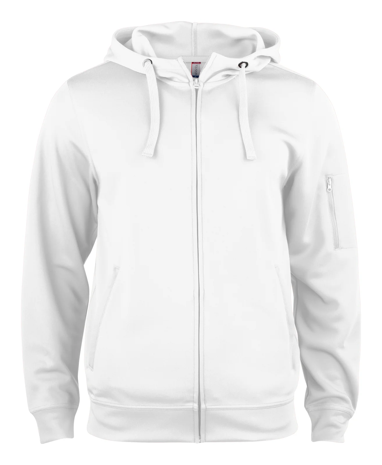 Clique Basic Active Hoody FZ Wit