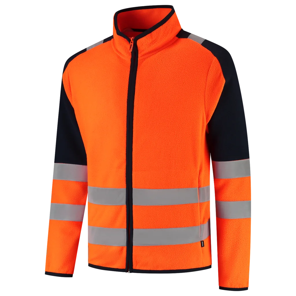 Tricorp 306120 Fleecejack High Vis Redefined Fluor Orange / Inktblauw