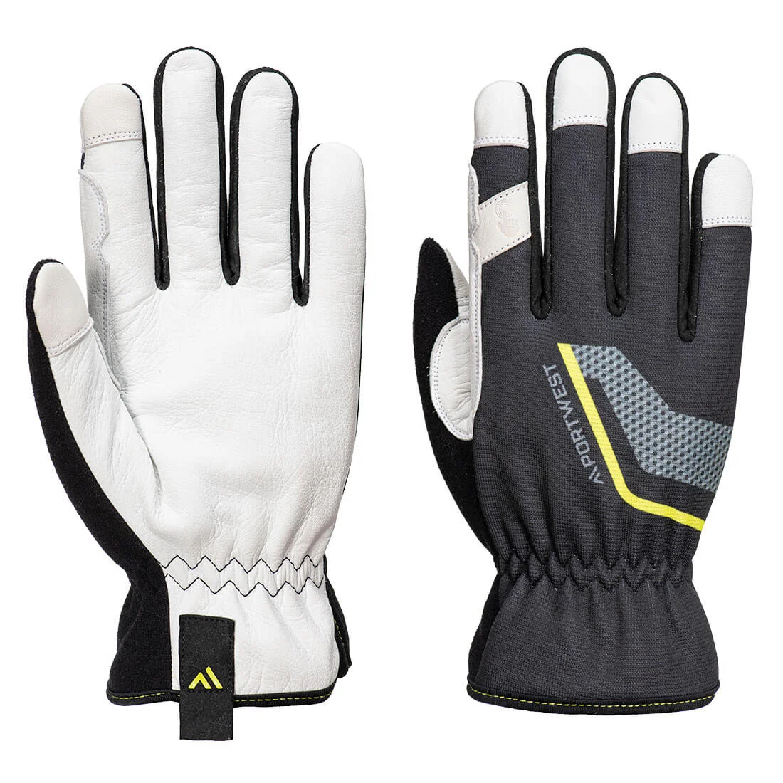 PORTWEST A775 Stretch lederen handschoen Zwart