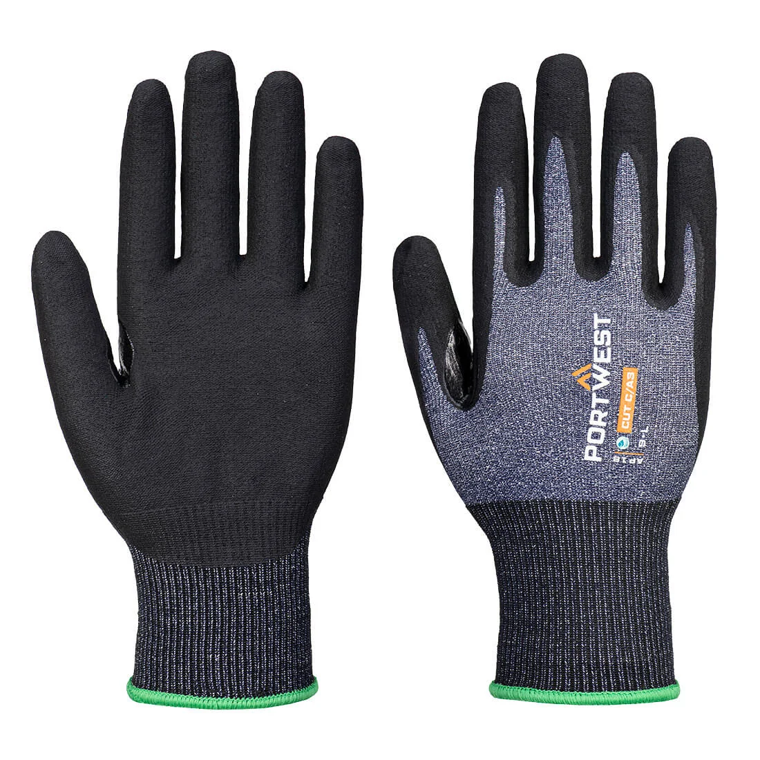 PORTWEST AP18 SG snijbestendige C15 Eco Nitril Handschoen (afname per 12 paar) Blauw/zwart