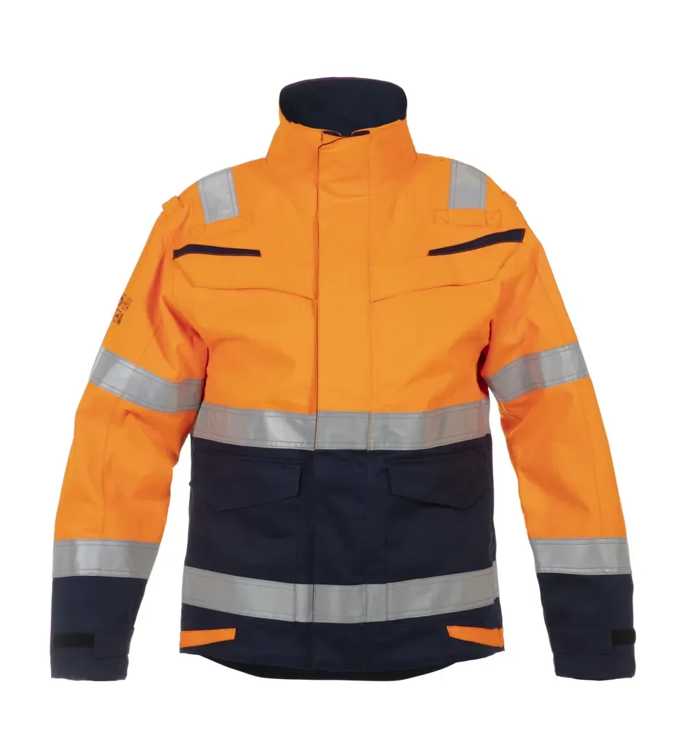 Hydrowear Multinorm Parka March Fluor Oranje - Marine