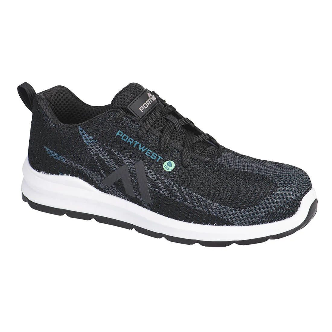 PORTWEST FC06 Eco Fly Composiet Trainer S1PS SR FO Zwart/blauw