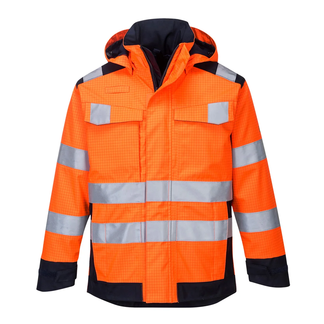 PORTWEST MV70 Modaflame Rain multinormen Arc jack Oranje/marine