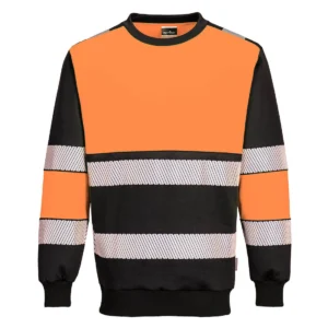 PW376 PW3 Hi-Vis klasse 1 Sweatshirt aanzicht 1